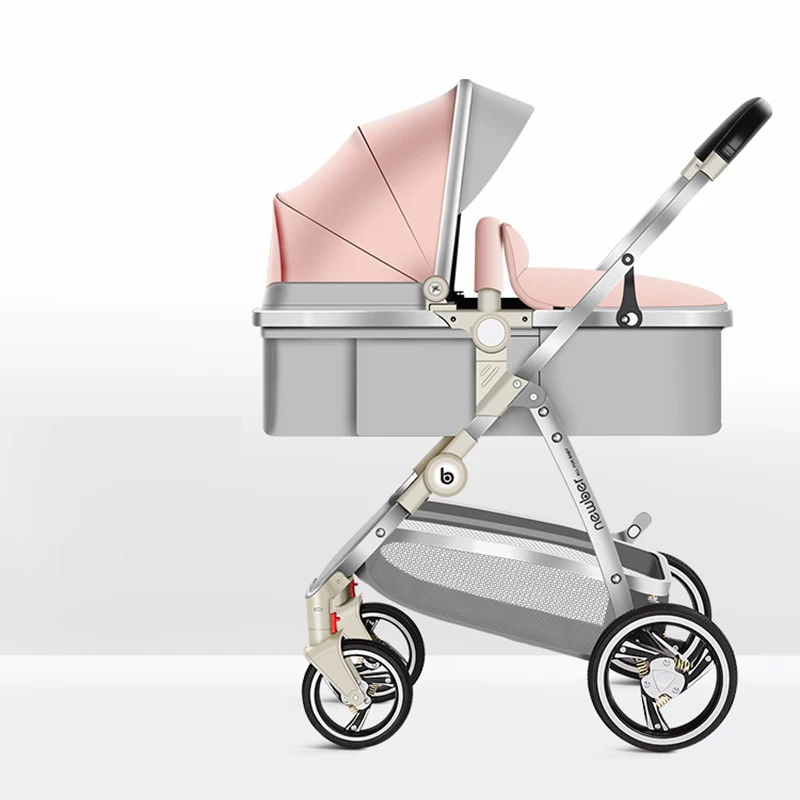 Newber Baby Stroller Lightweight Folding can Sit and Lie Down High Landscape Newborn Two-way Baby Strollers