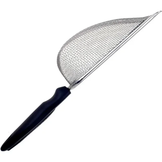 Stainless Steel Cat Litter Scoop - Long Handle Deep Shovel, Non-Stick Coated Mesh, Pet Waste Cleaning Tool for Cats, Reptiles 4