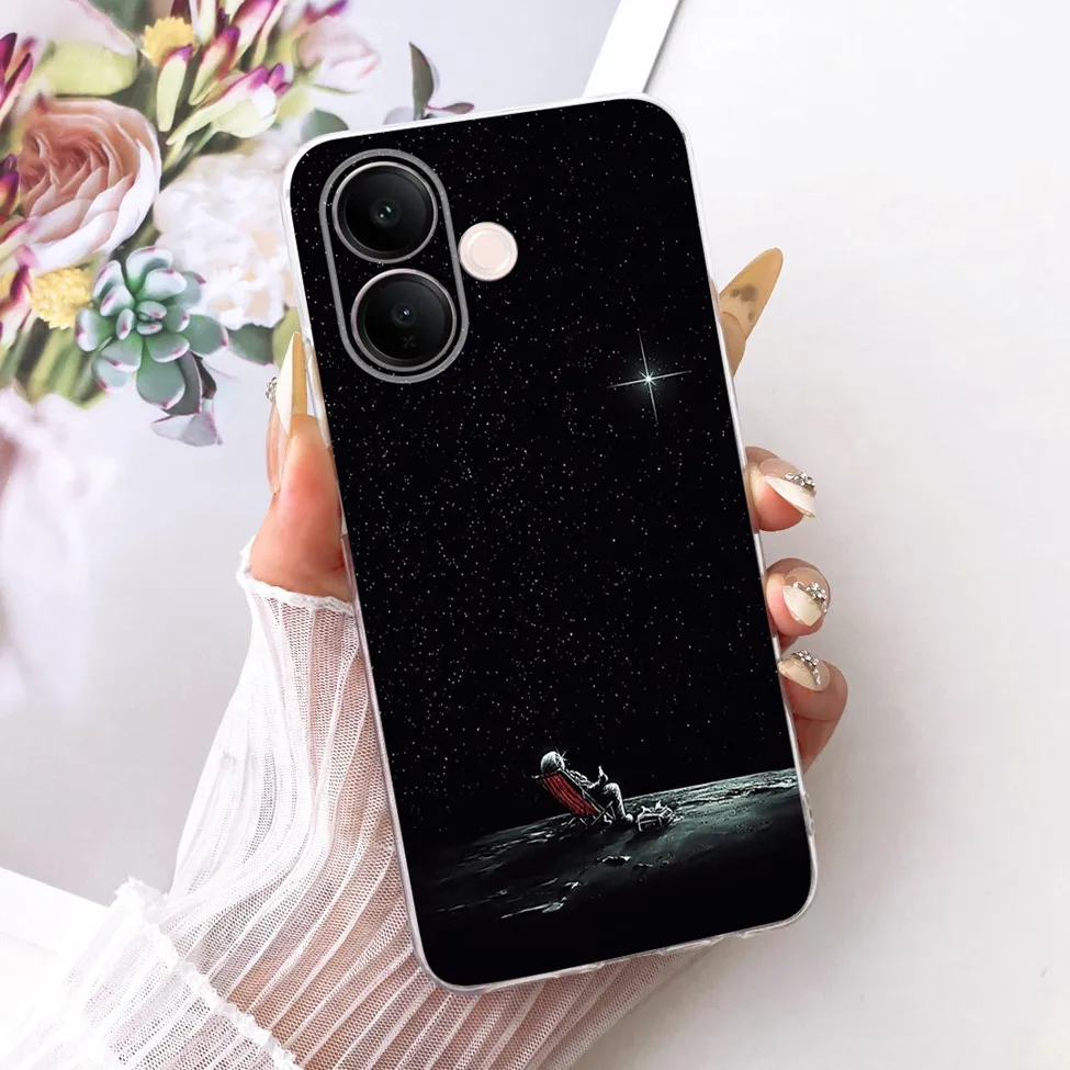 Clear Luxury Cute Cat & Butterfly Painted Case