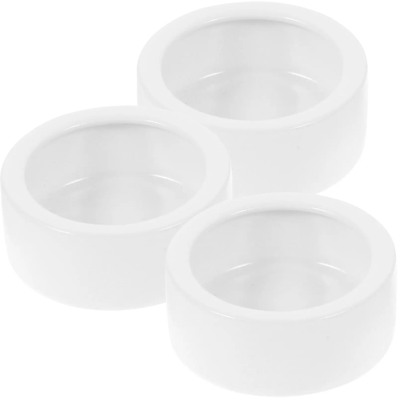 3Pcs 파충류 먹이 그릇 두꺼운 세라믹 그릇 작은 원형 탈출 방지 도마뱀 먹이 물 접시 파충류 급식기 도마뱀 먹이 그릇