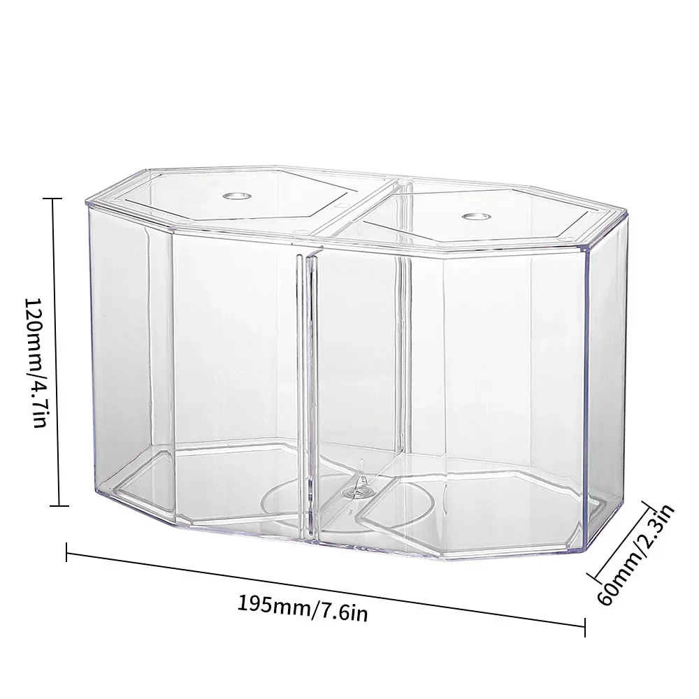 Transparent Acrylic Betta Fish Tank Double-grid Rhombus Guppy Aquarium Hatching and Breeding Isolation Box