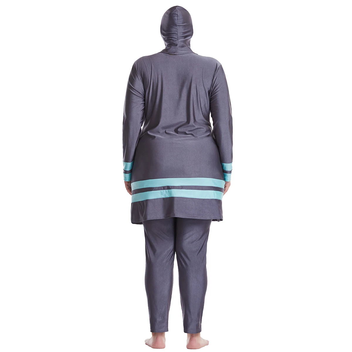 XL-6XL 3pcs Muslim Swimsuits Full Coved Long Sleeve Islamic Women Swimwear Elegant Lady Bathing Pool Bourkinis Arabic Zwembroek