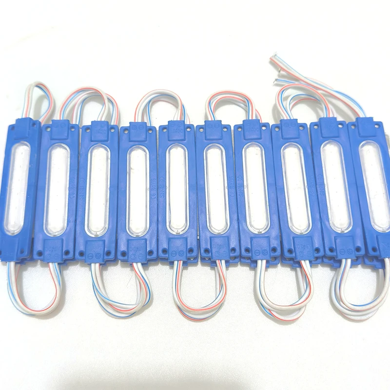 20PCS/lot 12V Multicolour Led Modules COB Light for Backlight Shop Banner Waterproof IP65 Christmas Decorations White Warm Blue