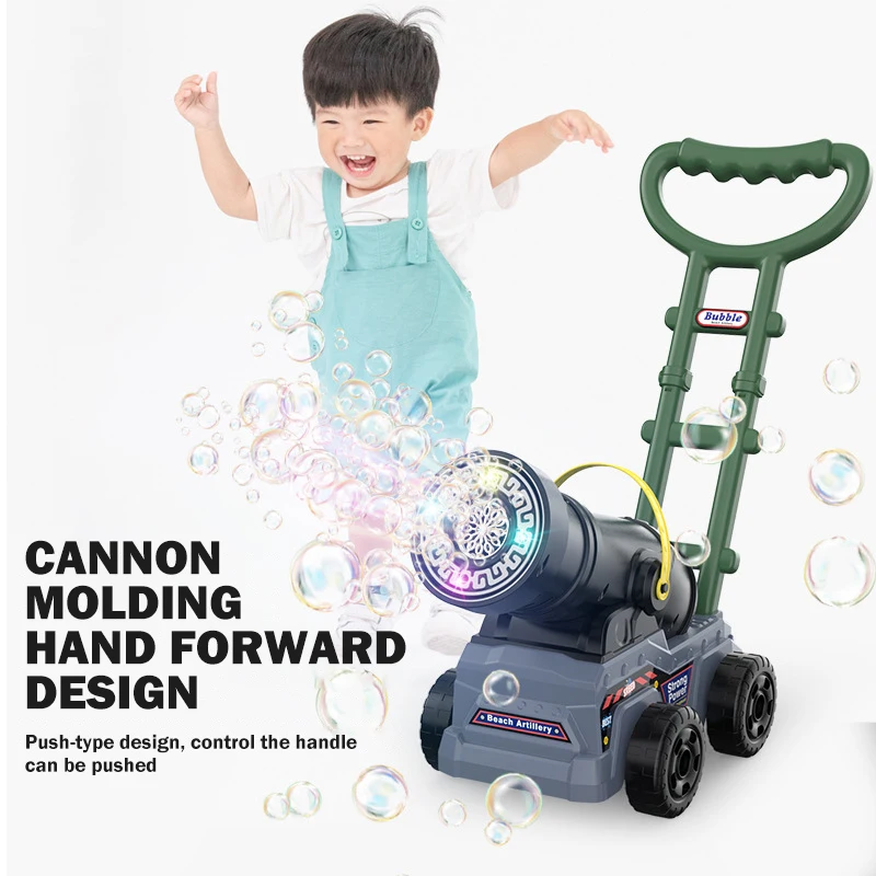 

Automatic Bubble Machine Trolley Walker Toy for Baby Tank Electric Soap Bubble Blower Cart Children's Outdoor Toys for Toddler