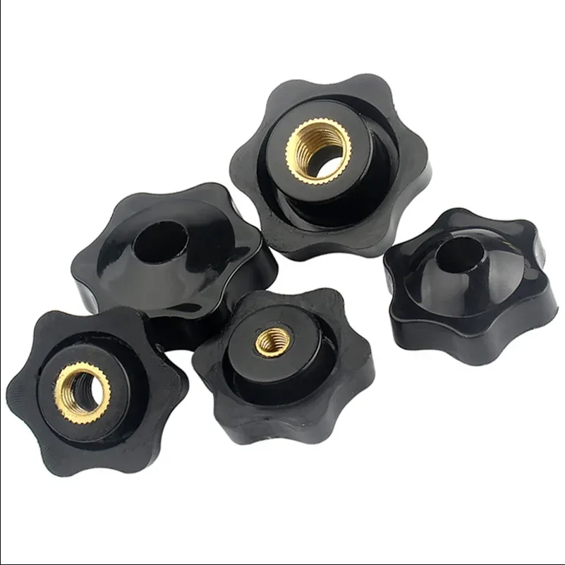 Thumb Knob Nut Clamping Handle Plum Thread Hand Mechanical Manual Tighten Star Nuts M4 M5 M6 M8 M10 M12