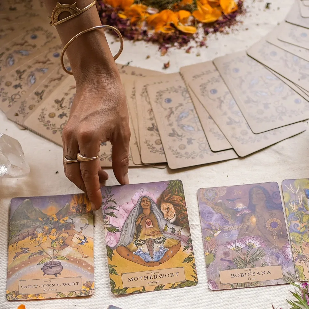 55 Cards 10.4*7.3cm The Herbal Astrology Pocket Oracle Alchemize The Ancient Healing Power of Plants and The Wisdom of Astrology 6