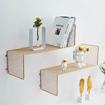 북유럽 스타일 밀크티 샵 벽 장식 선반, 인테리어 거실 벽 보관 펜던트 랙 및 거치대