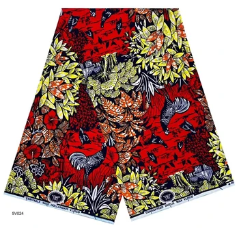 African Fabric Wholesale 6 Yards Wax Prints For Dress Sewing 24