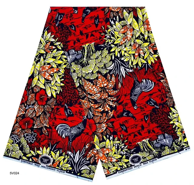 African Fabric Wholesale 6 Yards Wax Prints For Dress Sewing 24