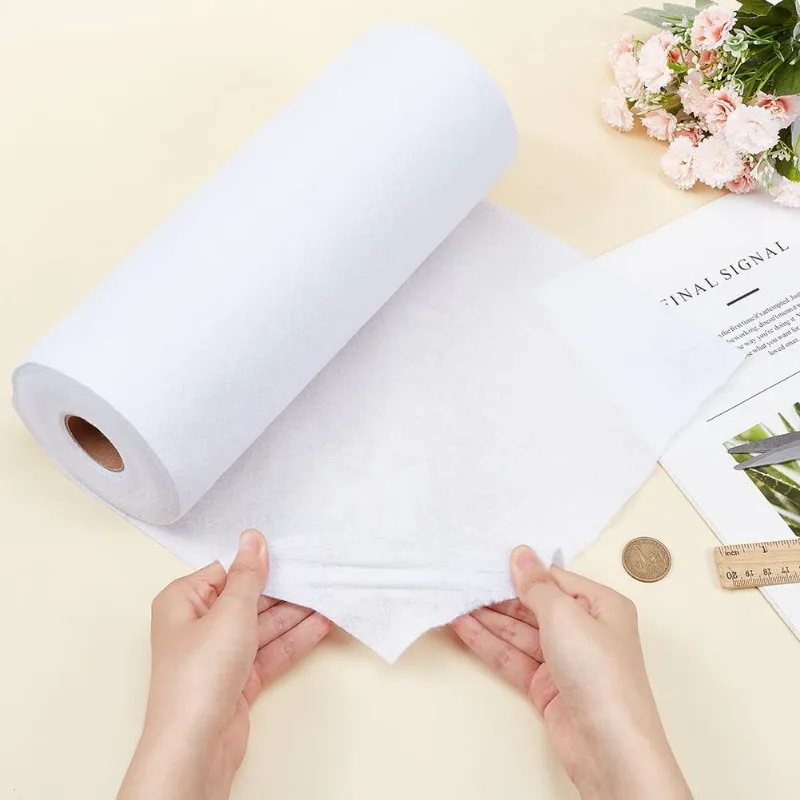 Iron-On Fusible Fleece Interfacing 10 Yard 11.8 Inches One-Sided Loft Fusible Fleece Medium Weight for Sewing