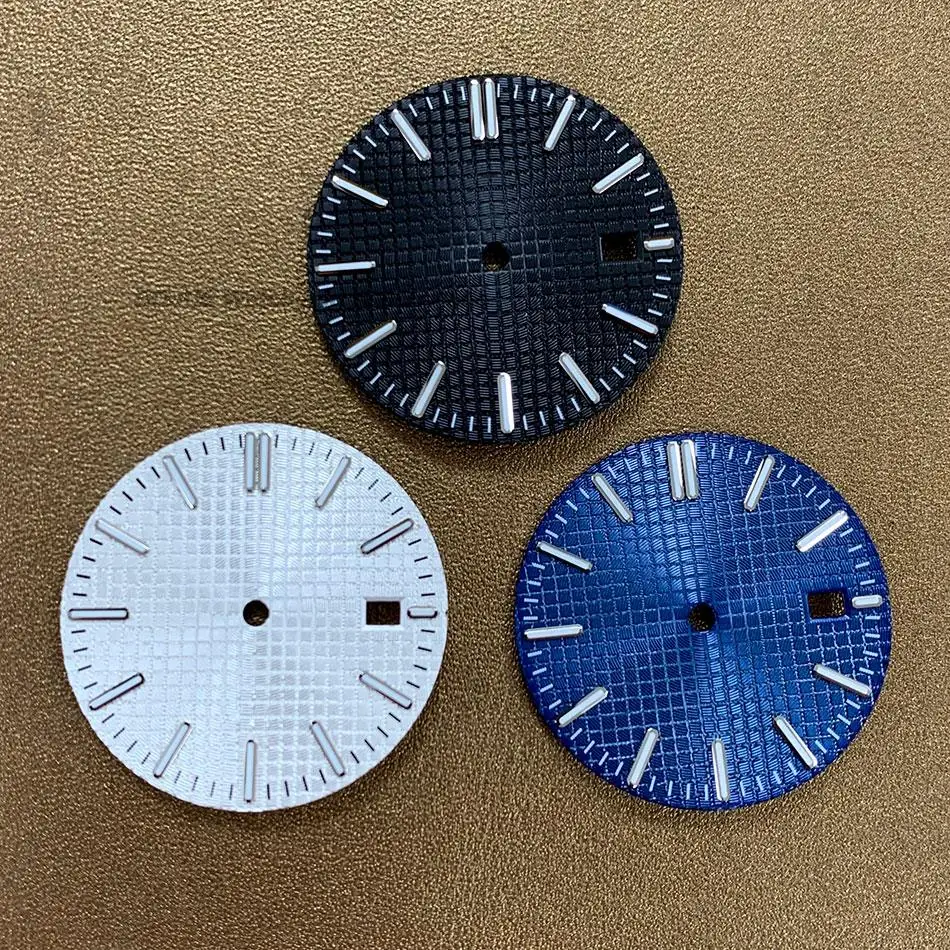 31.8mm Watch Dial Green Luminous Watch Faces Replacement Accessories for Royal Oak NH35 Automatic Movement MOD Parts