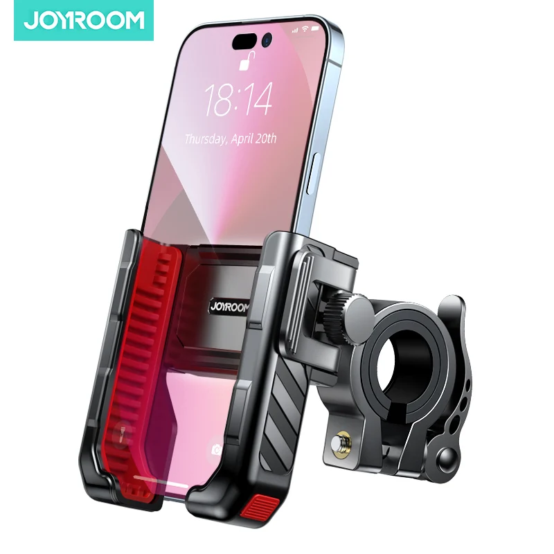 

Joyroom 2023 Bike Phone Holder Shockproof Universal One-hand Operation Bicycle Motorcycle Phone Holder For 4.7-7" Mobile Phone