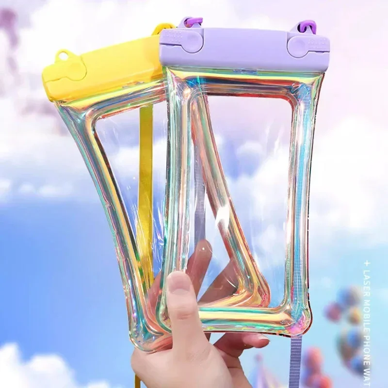 Universal Waterproof Phone Pouch Dry Bag IPX8 Phone Case with Lanyard for Diving Swimming Sports Floating Water Proof Bags Strap