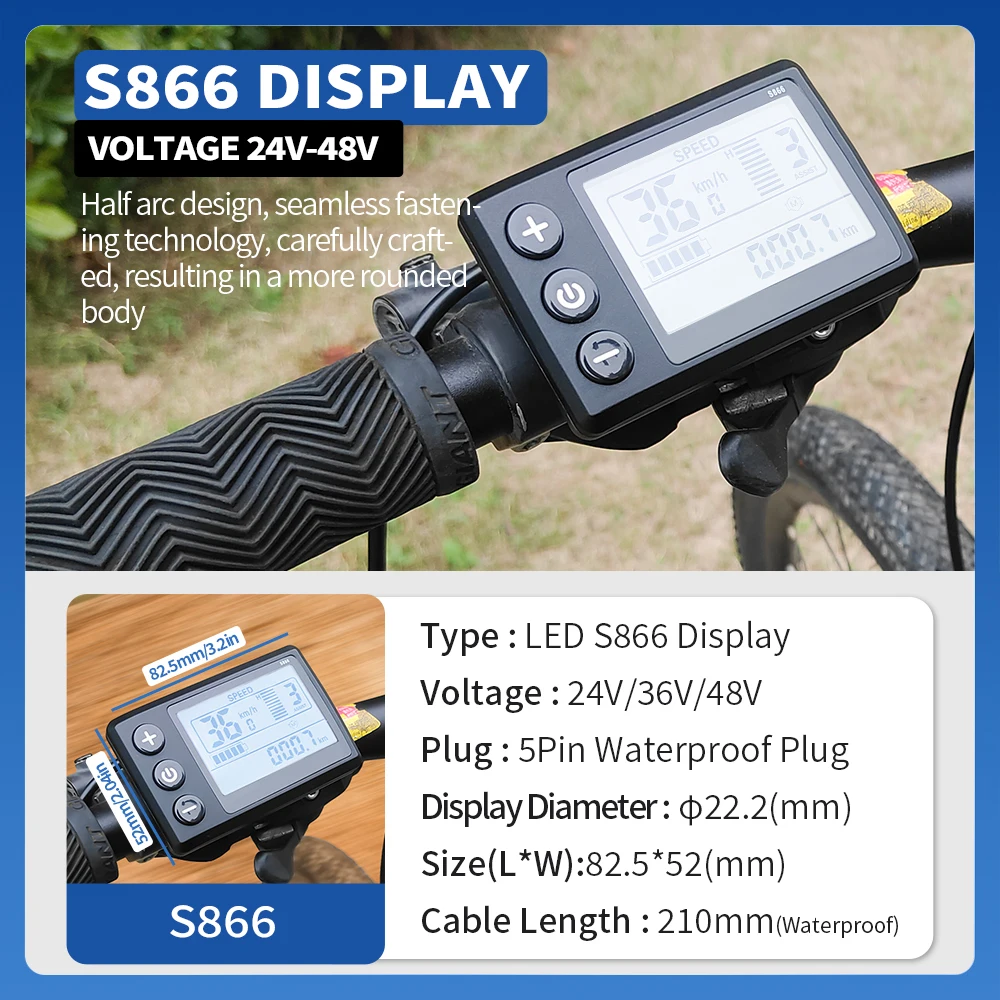 전자 자전거 사인파 방수 컨트롤러 USB 디스플레이 자체 학습 24V/36V/48V 350W/750W/1000W 1T5 2pin 와이어 홀 무료 허브 모터