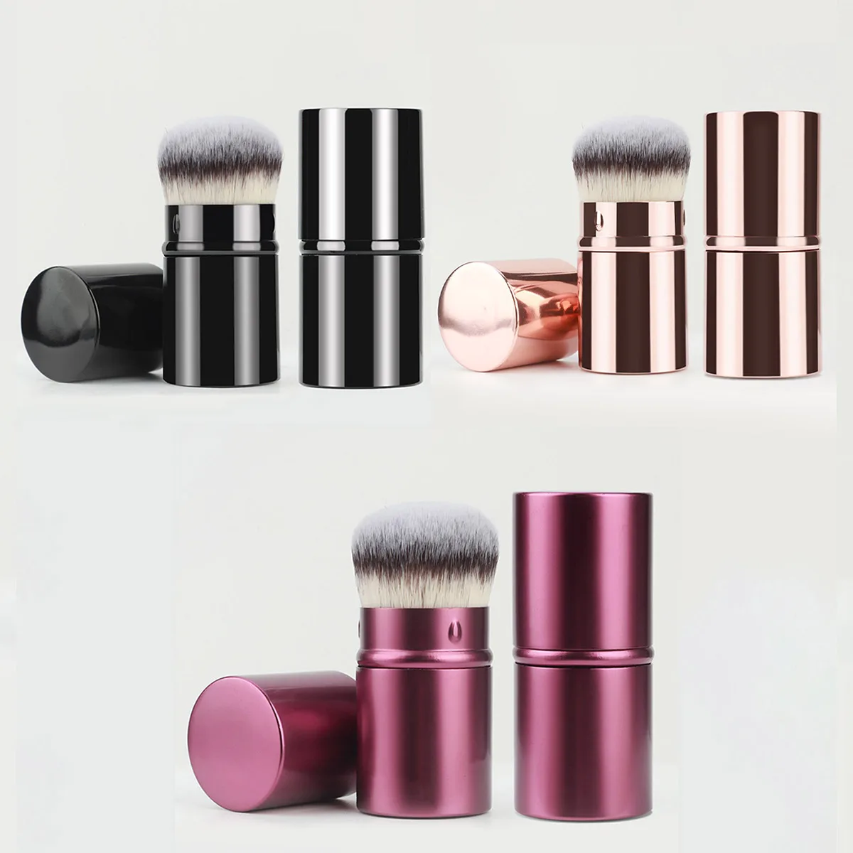 Retractable Kabuki Foundation Brush Travel Portable Multifunctional Makeup Brush For Liquid, Cream And Flawless Powder Cosmetics 1