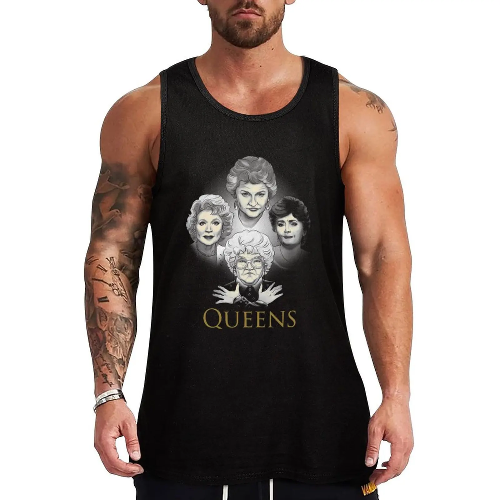 

Golden Queens Tank Top Men's clothing brands man sexycostume gym wear men