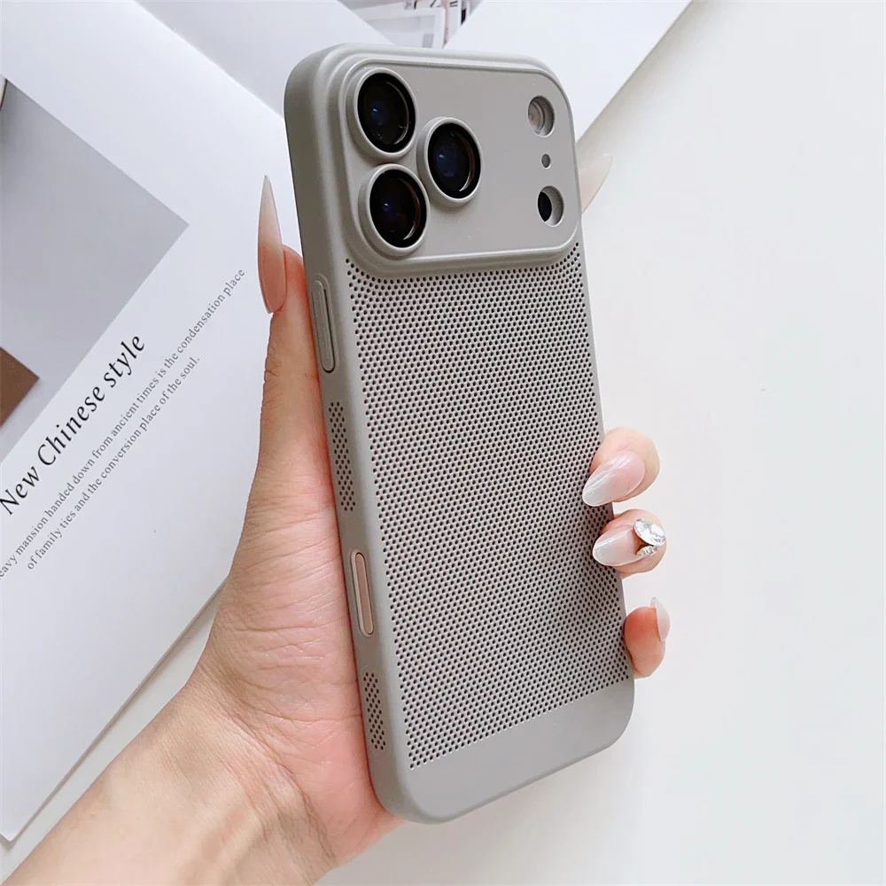 Ultra-Slim Breathable Cooling Phone Case - Durable Solid Color Cover