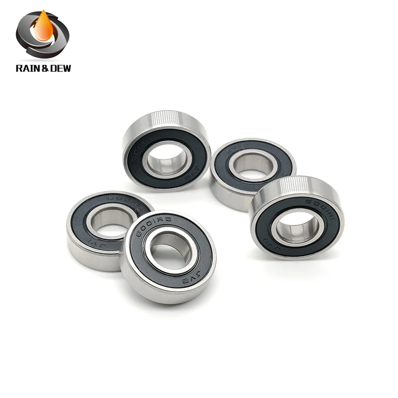 고무 씰링 깊은 그루브 베어링, 2PCs 베어링 ABEC-1 16001, 16001RS, 12*28*7mm