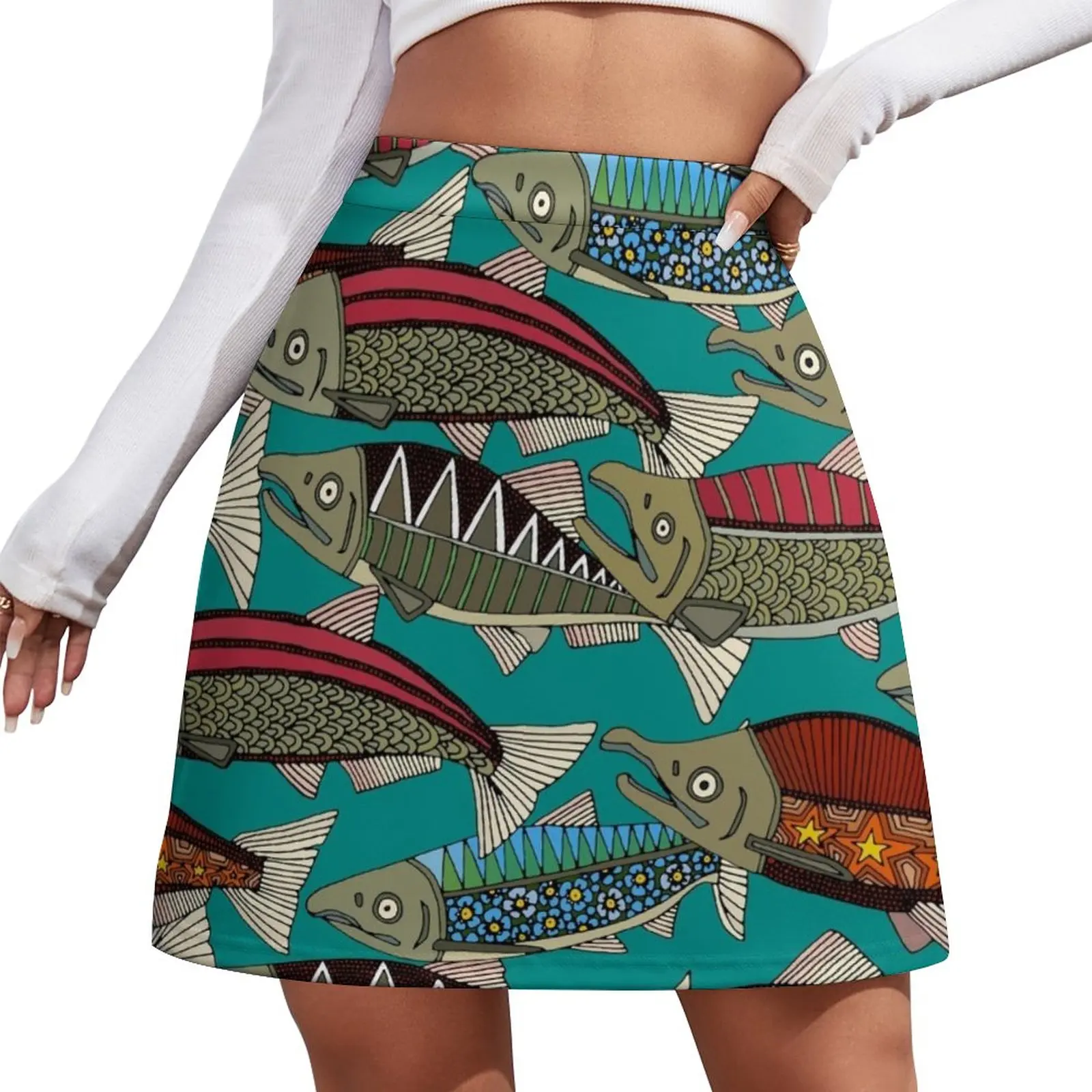 

Alaskan salmon teal Mini Skirt new in dresses mini skirt for women elegant party dresses for women 2024