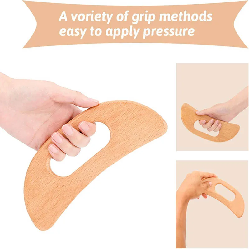 Portable Wooden Gua Sha Board Tool For Body Lymphatic Drainage Massager Manual Massage Scraper For Back Arm Leg Muscle Relax