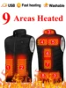 9 Heated Vest Zones Electric Heated Jackets Men Women Sportswear Heated Vest Bodywarmer Usb Inner Heat Vest Veste For Camping