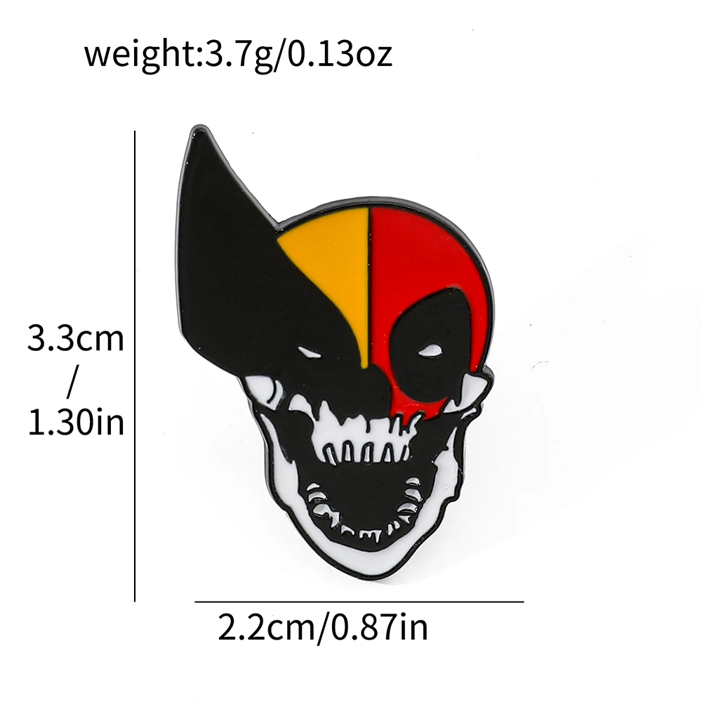 Cartoon Marvel Comics Brooch Handsome Gersonality Deadpool Enamel Pin Metal Badge Jewelry Clothing Backpack Accessories 5 Pcs enamel pins metal brooch enamel brooch
