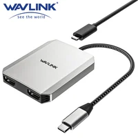 WAVLINK USB C to HDMI Dual Display Adapter Dual 4K@60Hz 3-In-1 HDMI Adapter with 95W Power Delivery for MacBook Pro/Air Laptops 1