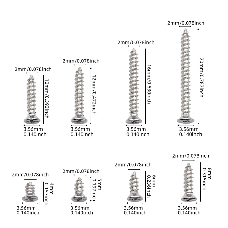Self Tapping Screw Kit 400/800 self-tapping wood screws set M2 cross pan head steel plate screws mixed set