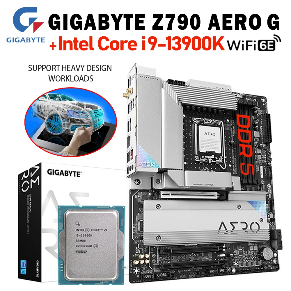 GIGABYTE Z790 AERO G Motherboard Combo kit CPU Processor Intel Core i9