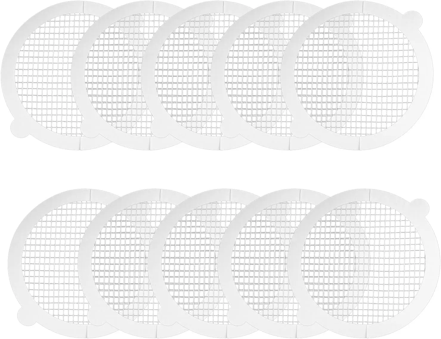 Hair Drain Catcher Shower Drain Filter 10pcs Disposables Shower Drain Hair Catcher Mesh Stickers for Floor Drain Bathtub Bathroom Kitchen Filter Screen Stopper Round