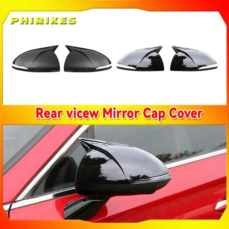 

Carbon Fiber Side Wing Mirror Rearview Mirror Cover Shell Cap Housing Replace for Hyundai Sonata DN8 2020 2021