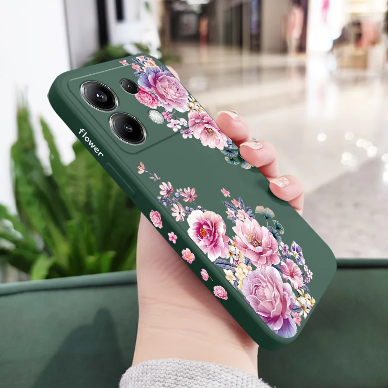 Elegant Satin Brocade Phone Case with Silicone Cover