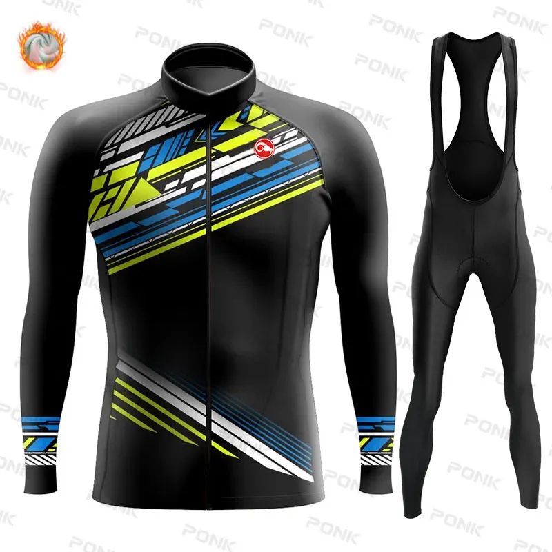 

New 2022 Road Bike Winter Fleece Cycling Jersey Set Mountian Bicycle Clothes Wear Ropa Ciclismo Racing Bike Clothing Cycling Set