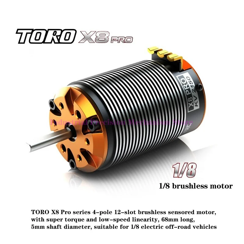 TORO X8 Pro series 4-pole 12-slot brushless sensored motor