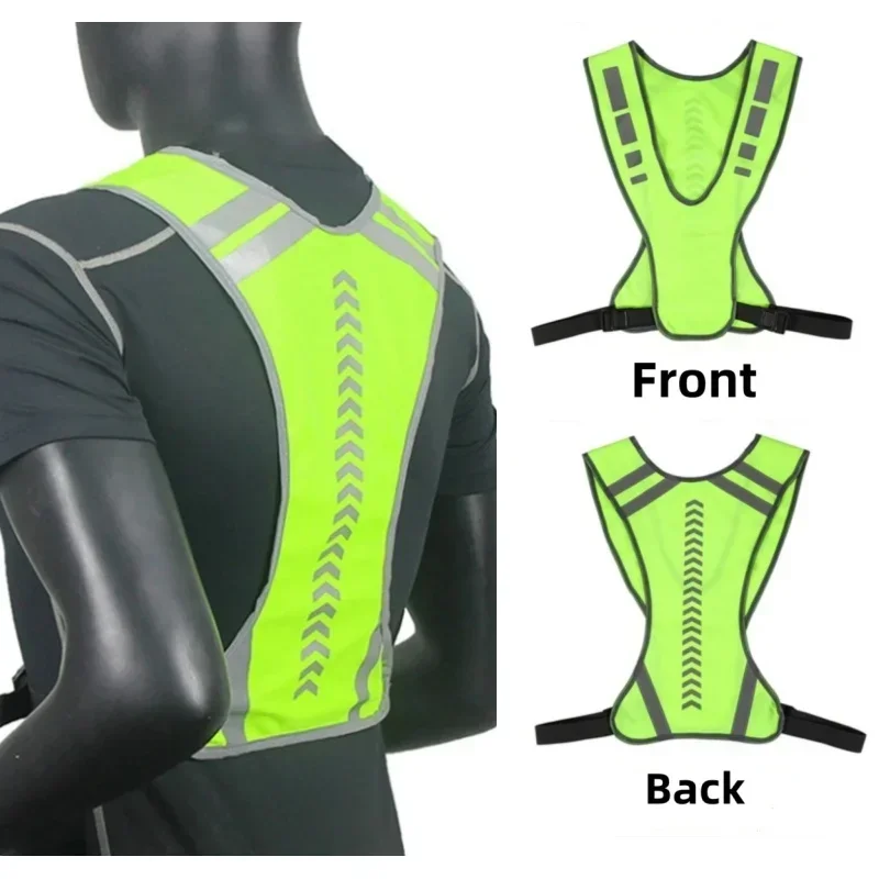 High Visibility Reflective Motorcycle Cycling Vest Night Running Safety Coat for Men Women Safety