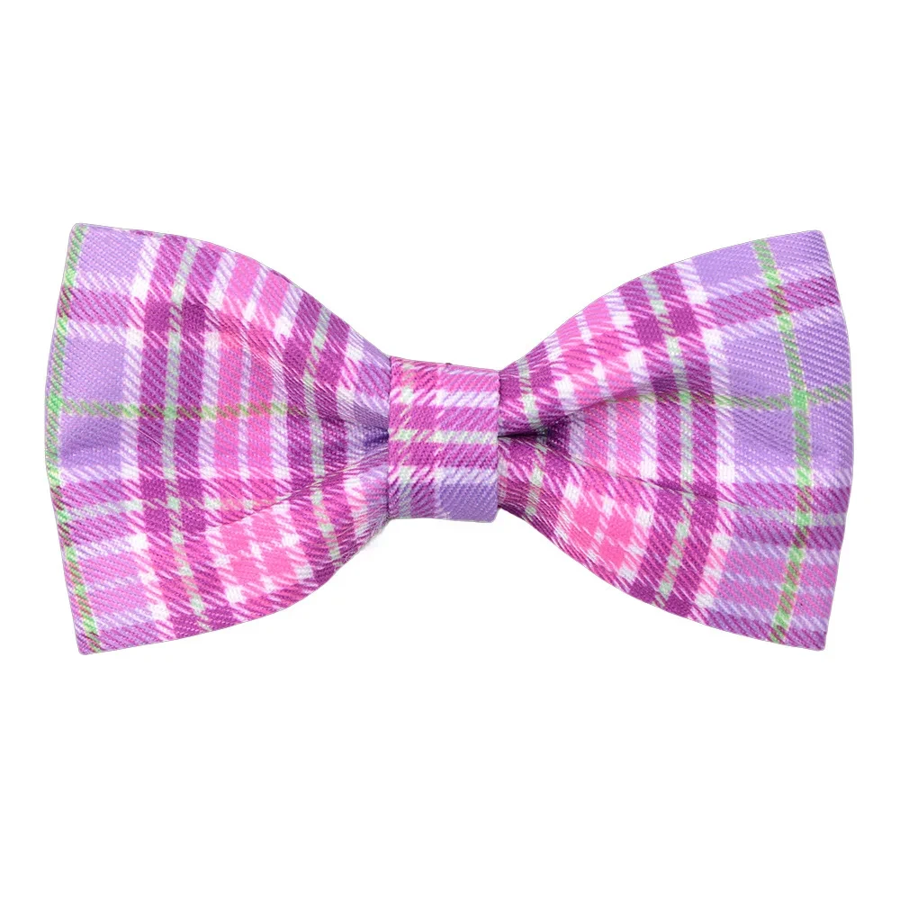50/100pcs Spring Plaid Style Dog Bowtie Removable Dog Bows Dog Collar Accessories Pets Grooming Accessories Dog Supplies 4