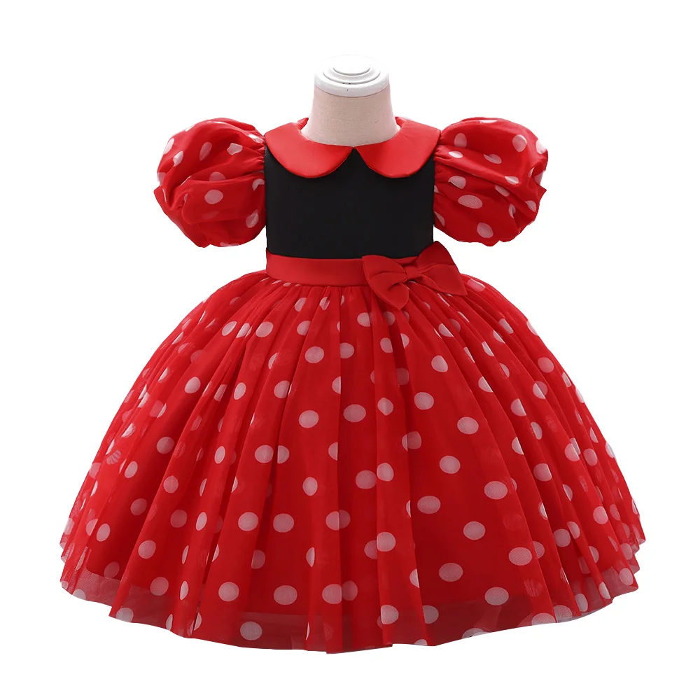 

Baby Girls Christmas Dress Boutique Tutu Dress Christmas Party Princess Pageant Dress Baby Kids Birthday Party Dot Bow Clothing