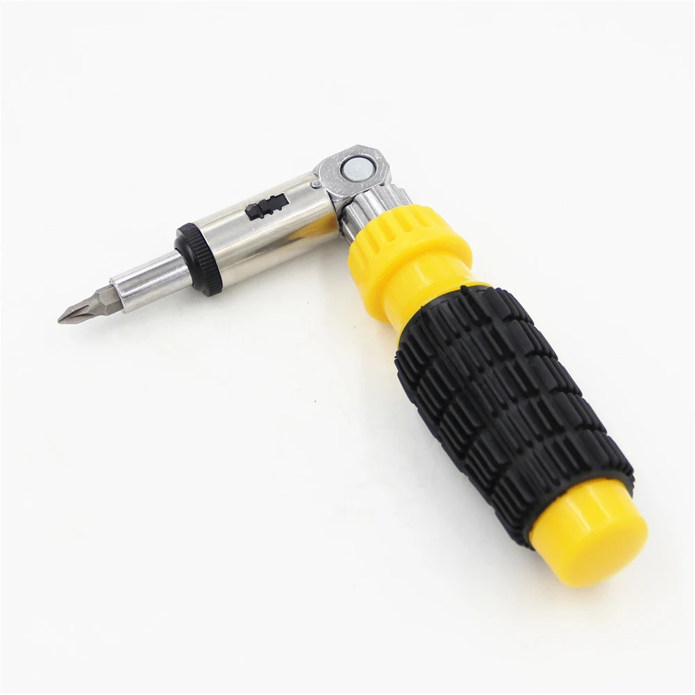 

1SET Ratchet Screwdriver With Screwdriver Bits Reversible Ratchet 1/4 Inch Hex Left Right Rotating Ratchet Screwdriver Adapter
