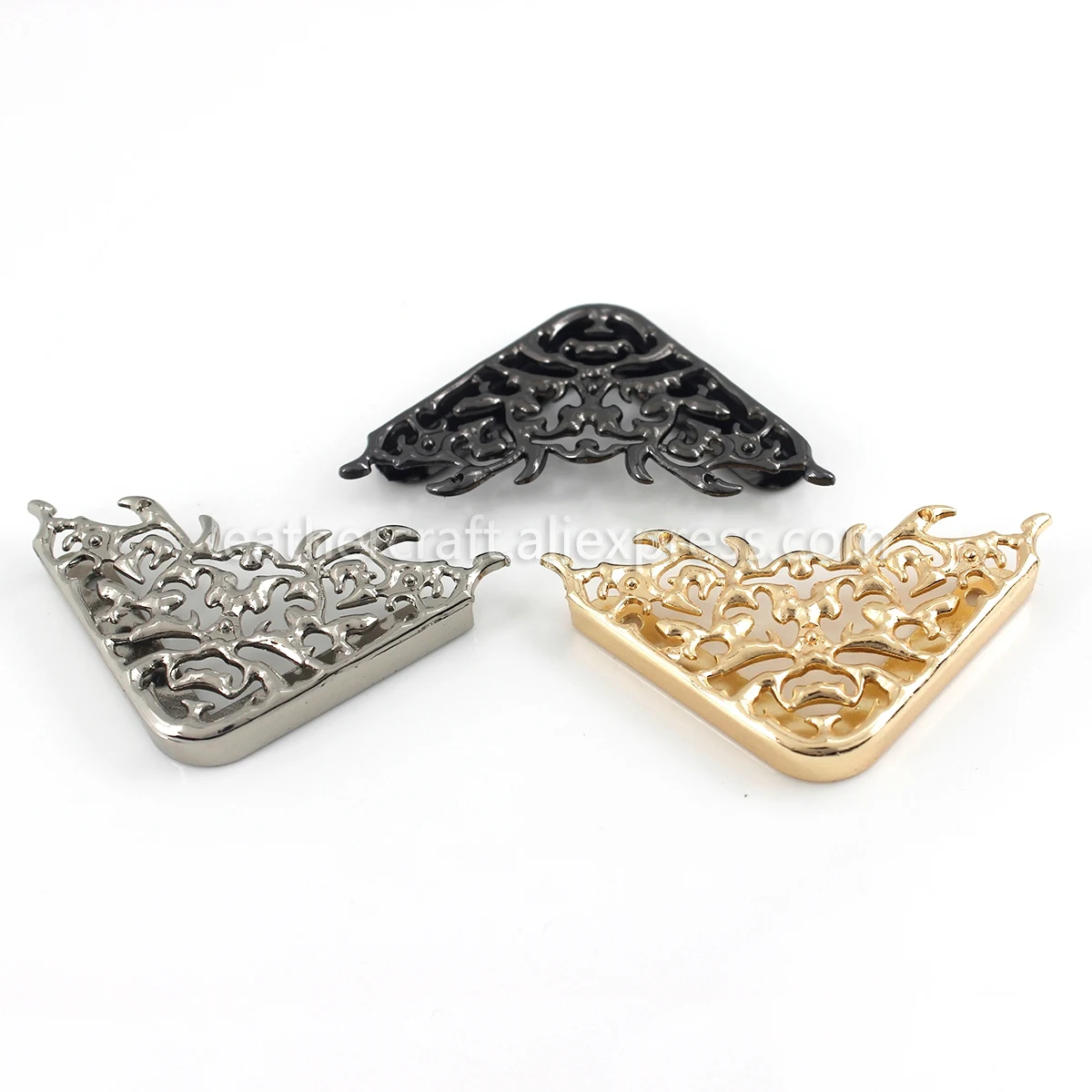 2pcs Metal Bag Corner Protectors With Screws for Leather Craft Purse