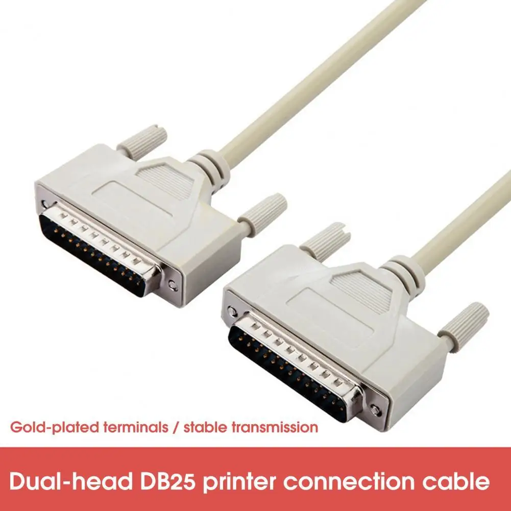 High Speed Lightweight 25Pin Parallel Port DB25 Male to Male LPT Cable