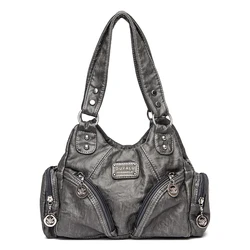 Luxury Designer Leather Crossbody Shoulder Bag (GRAY)