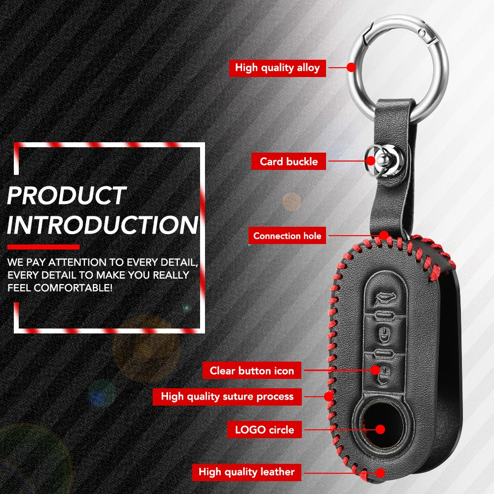 For Fiat 500 500L Ducato Punto Lancia Musa Panda Grande 3 Button TPU Car  Flip Key Case Cover Holder Key Fob Keychain Accessories - AliExpress