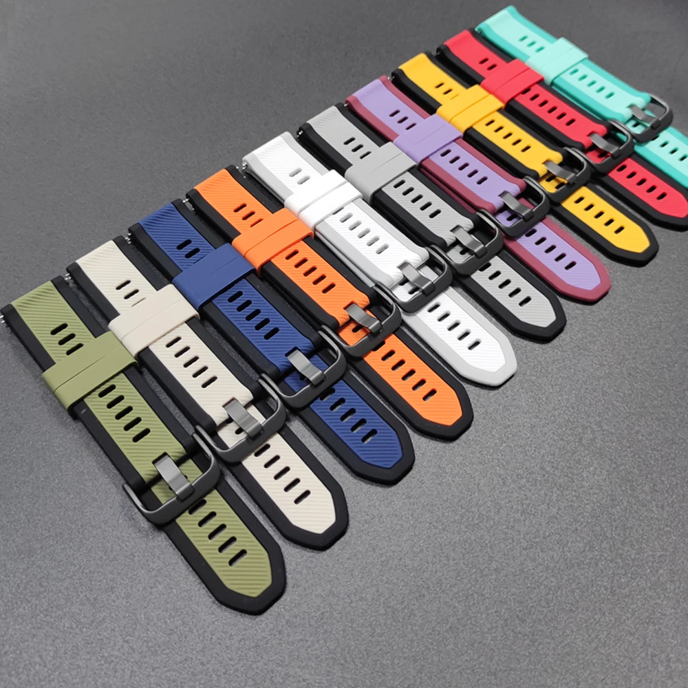 Versatile 22mm Soft Rubber Smart Watch Band - Premium Bracelet