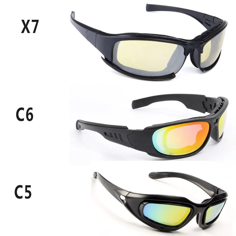 Outdoors X7 Polarized PC Glasses Hunting Goggles 4 Lens Shooting Hiking Sunglasses Men Windproof Eyewear UV400 polarized sports glasses polarized glasses uv protection glasses shooting glasses polarized goggles