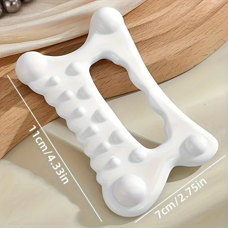 Durable White Face Scrubber,Ergonomic Design,Smooth Texture,Contoured Design,Ideal for Deep Tissue Massage and Facial Contouring