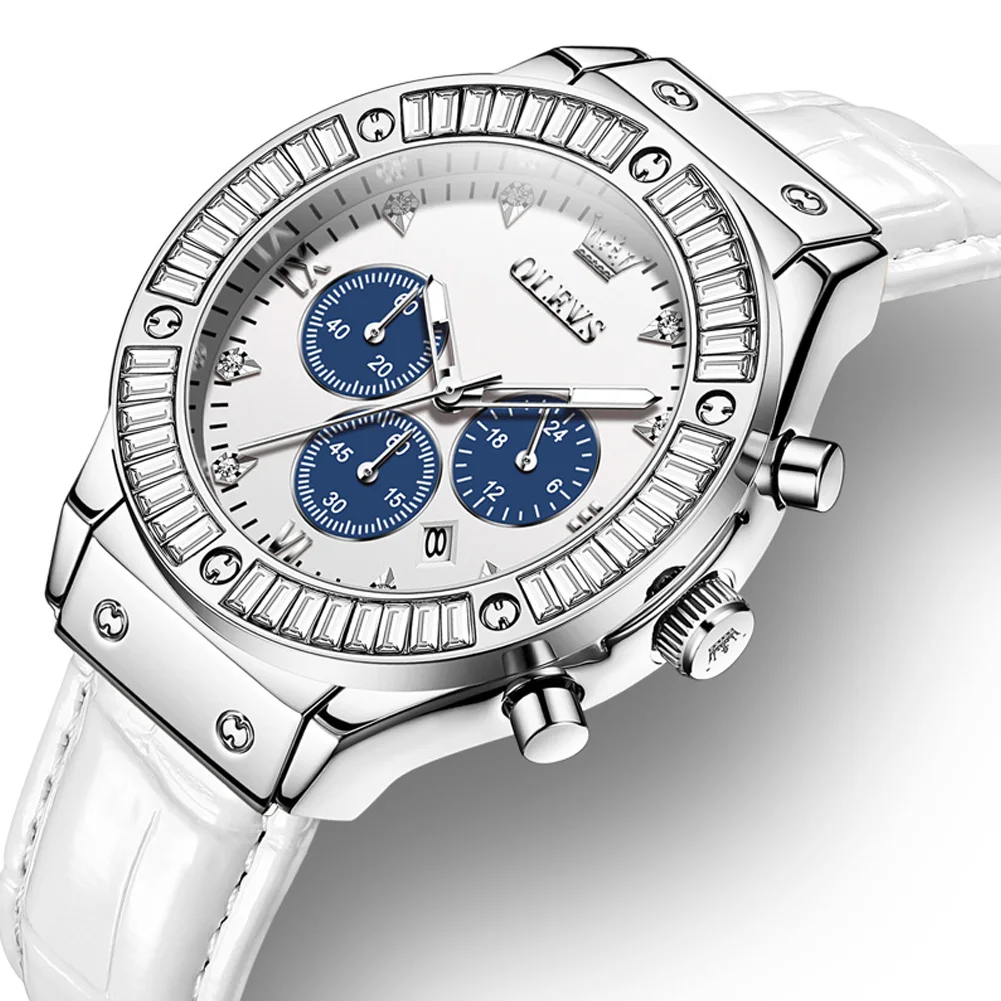 

OLEVS Top Brand Watch for Women Luxury Jewelry Design Rose Ceramics Quartz Wristwatches Waterproof Fashion Ladies Watches