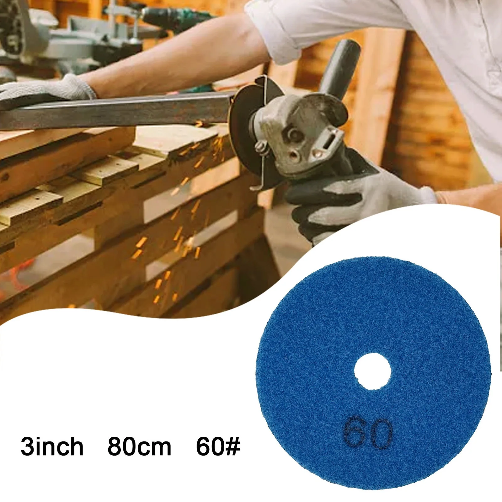 

3Inch Diamond Polishing Pad 60/100/200/400Grit For Granite Marble Sanding Disc Electroplated Hand Polishing Sheet Sanding Pads