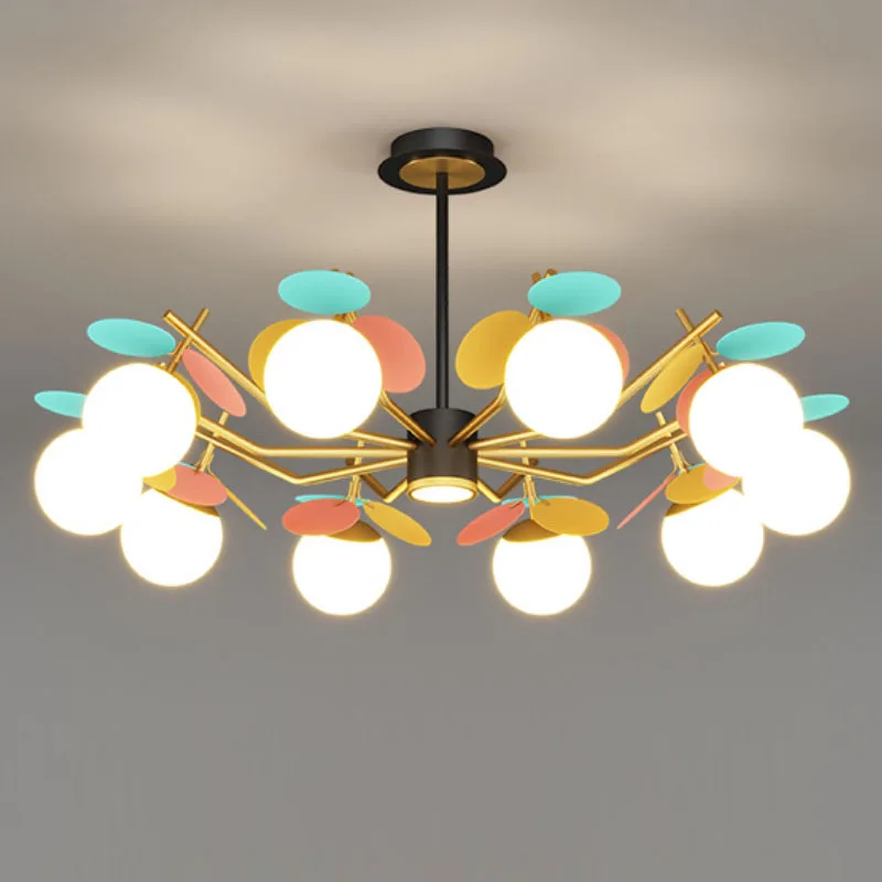 

Nordic Led Chandelier Modern Living Room Lamp Home Decor Magic Bean Molecular Lights for Bedroom Children's Dining Room Lighting