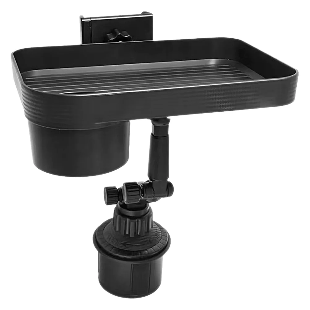 

Car Cup Holder Tray Adjustable Car Food Tray Universal Car Cup Organizer Eating Phone Slot Swivel Arm Car Travel Automotive