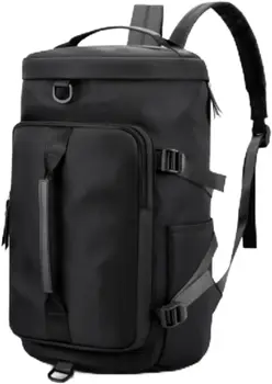 Large Capacity Waterproof Travel Duffel Bag for Women - Versatile Tote & Backpack for Carry-On Luggage(Black) 1